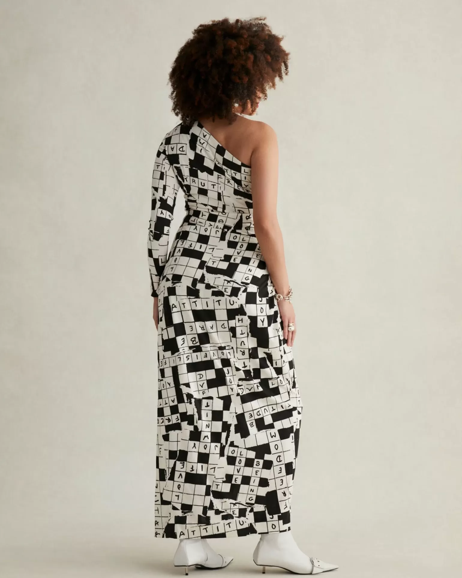 Coco Silk Jersey Dress In Dvf 50Th Crossword Ivory^Diane von Furstenberg Sale