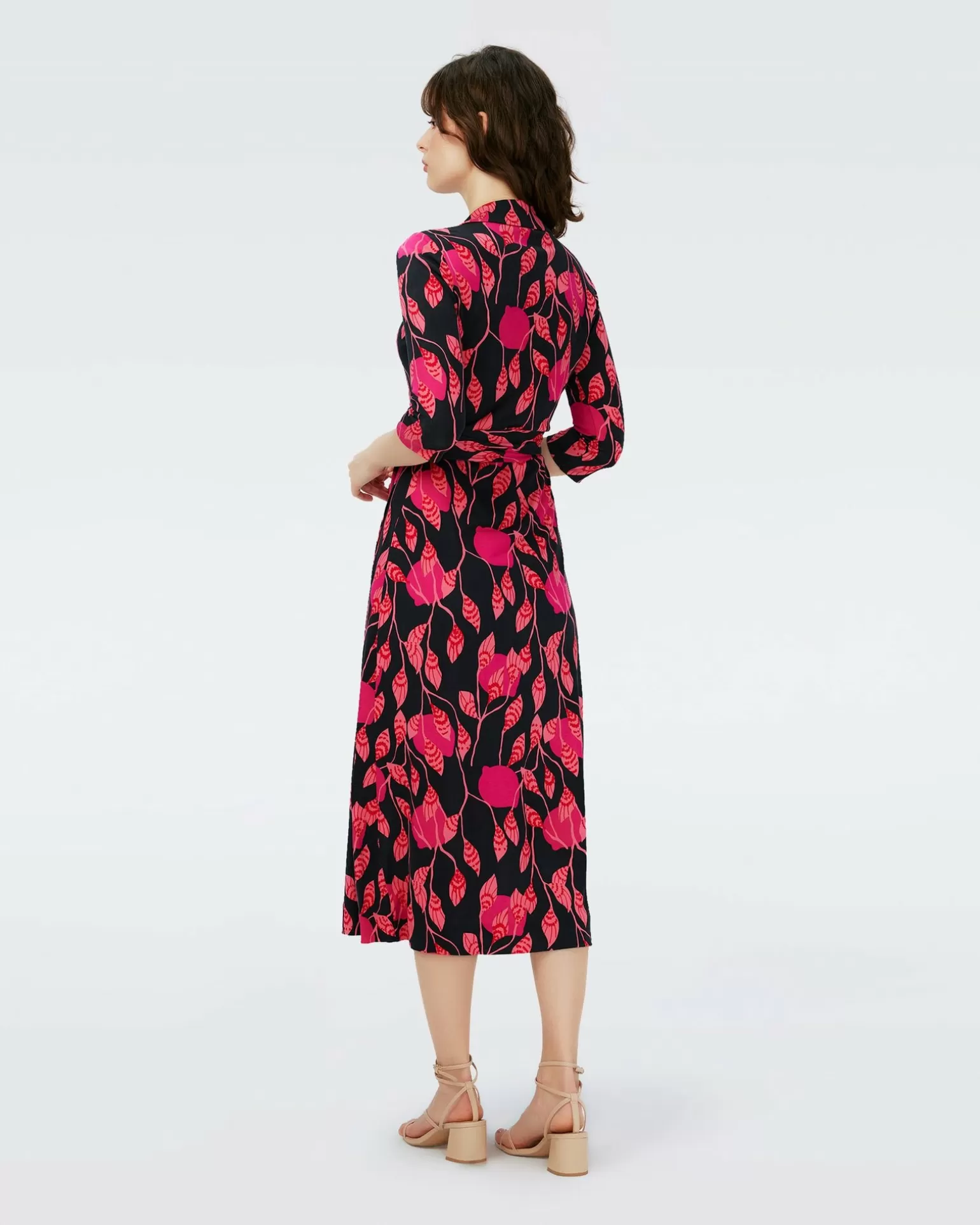 Dvf Abigail Midi Dress In Lantern Leaves Posion Pk Lg^Diane von Furstenberg Discount