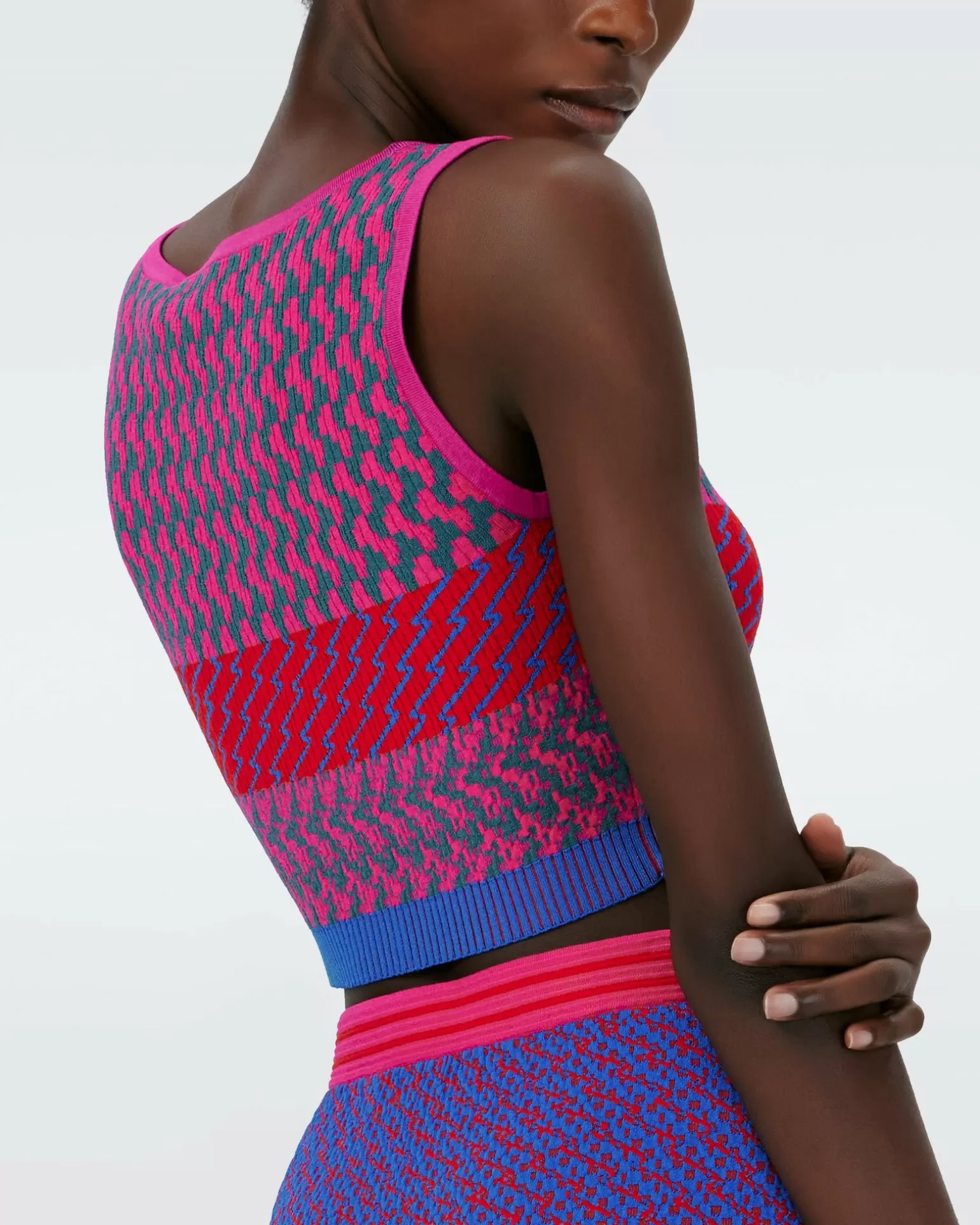 Dvf Arpita Top In Multicolor Zigzag Strip Pk/Bu^Diane von Furstenberg Cheap