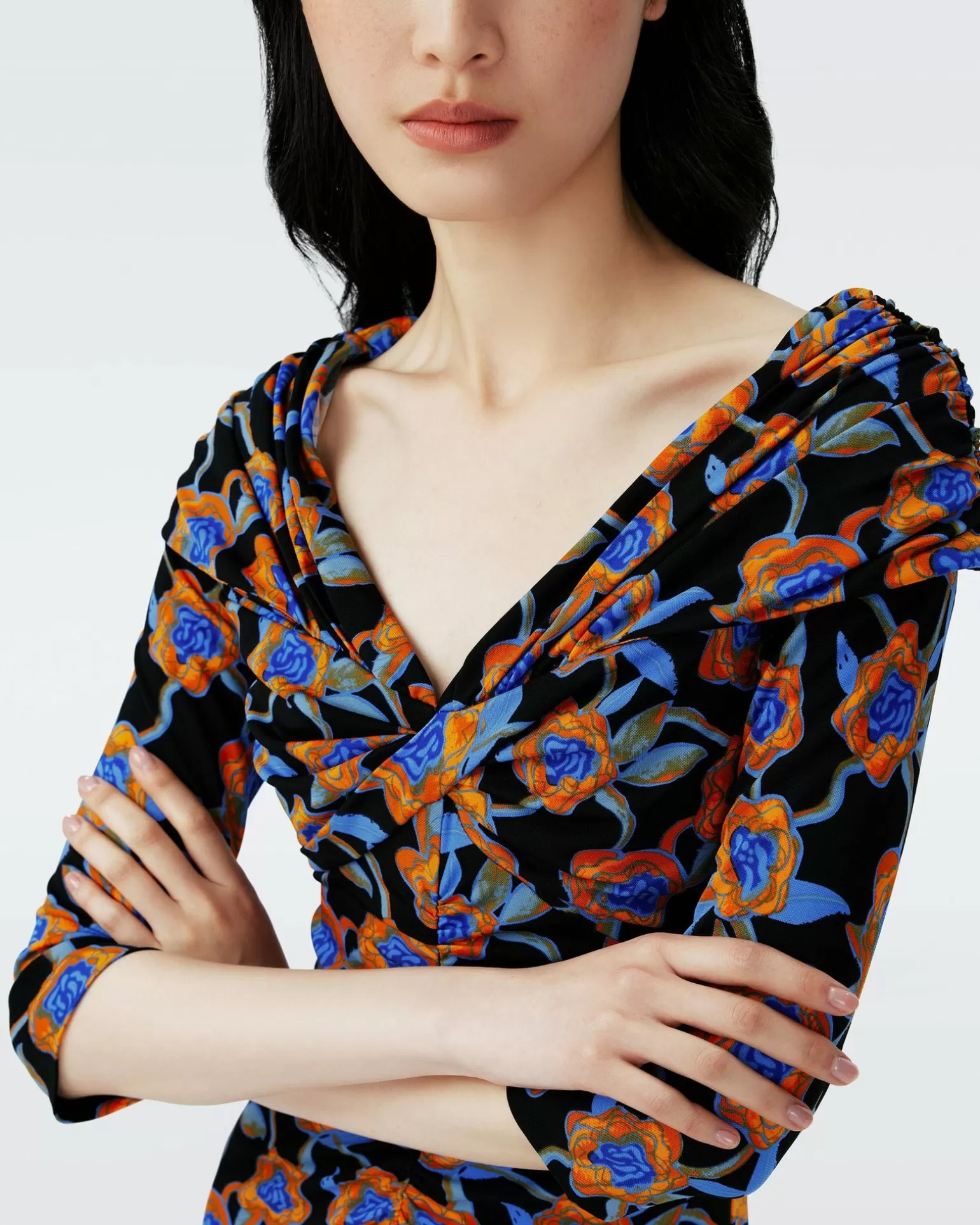 Dvf Jim Dress In Oracle Rose Sm Blk Coffee^Diane von Furstenberg Best Sale