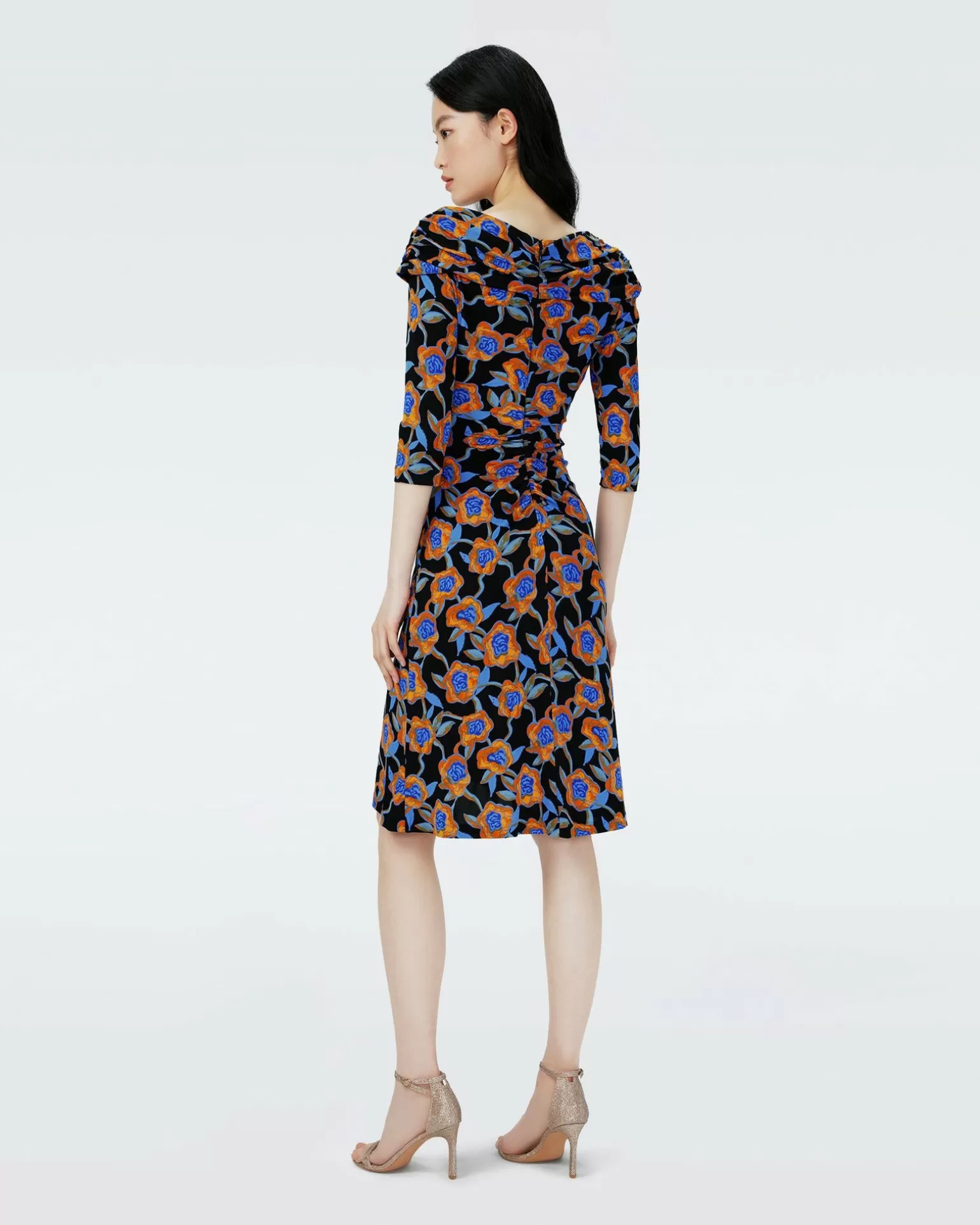 Dvf Jim Dress In Oracle Rose Sm Blk Coffee^Diane von Furstenberg Best Sale
