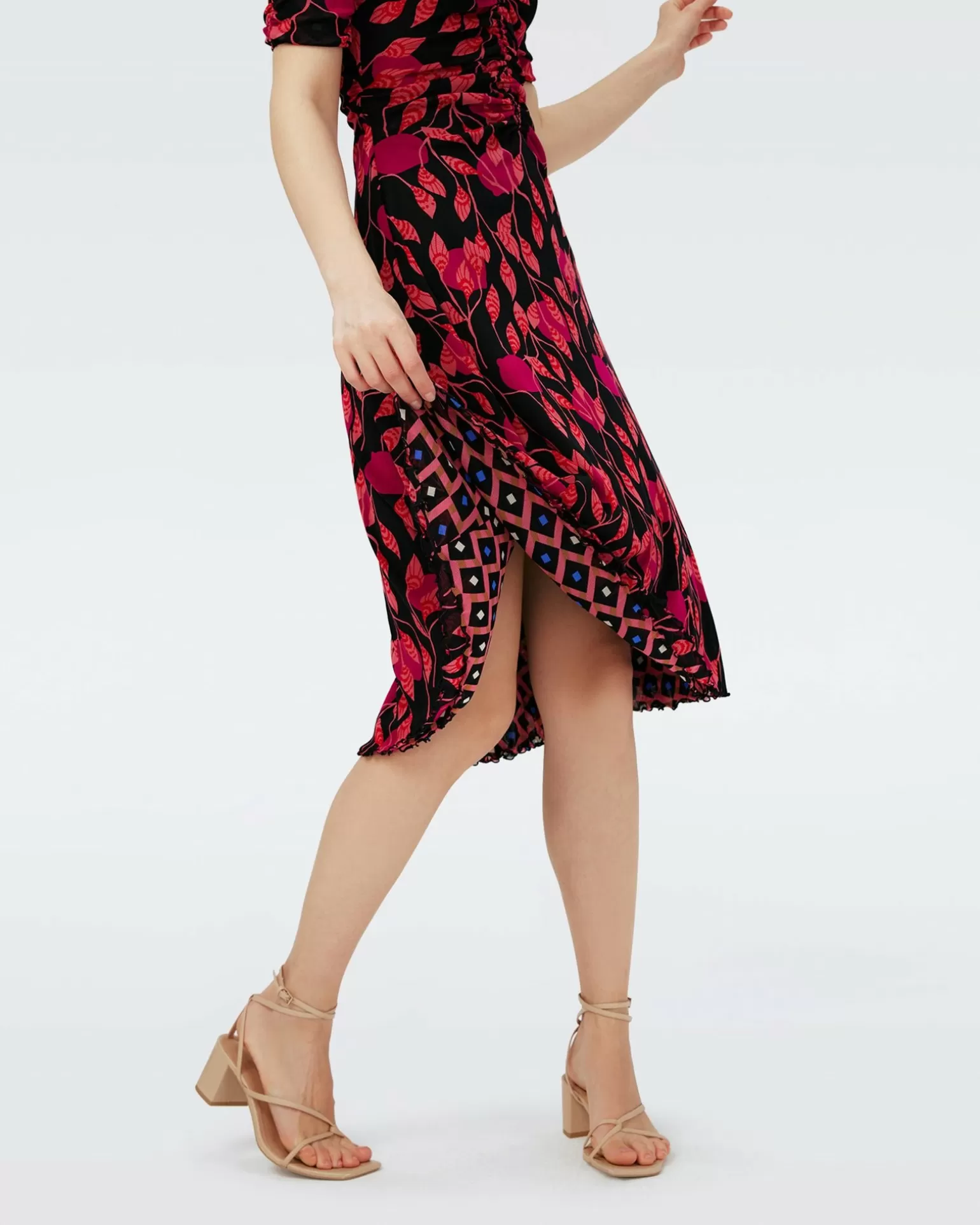 Dvf Koren Reversible Dress In Lantern Leaves Pk/Dia Cubes Pk^Diane von Furstenberg Outlet