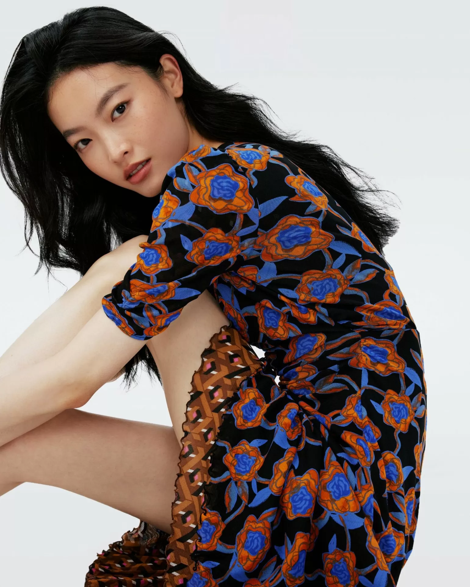 Dvf Koren Reversible Dress In Oracle R/Tarot Maze Blk Coffee^Diane von Furstenberg Discount
