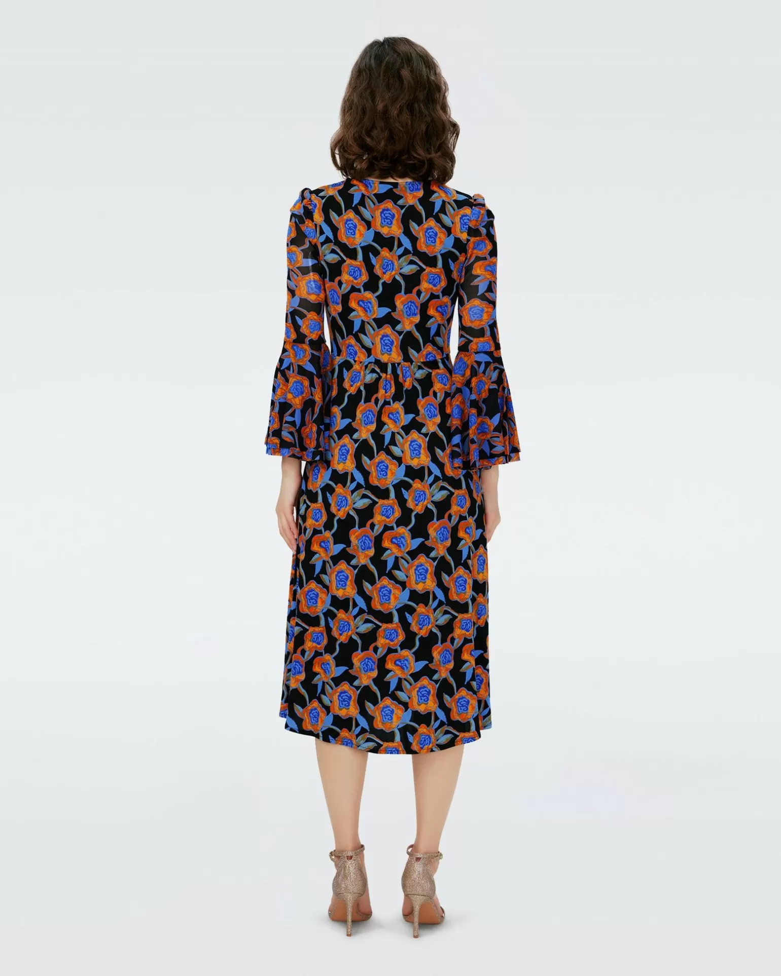 Dvf New Shauna Dress In Oracle Rose Sm Blk Coffee^Diane von Furstenberg Store