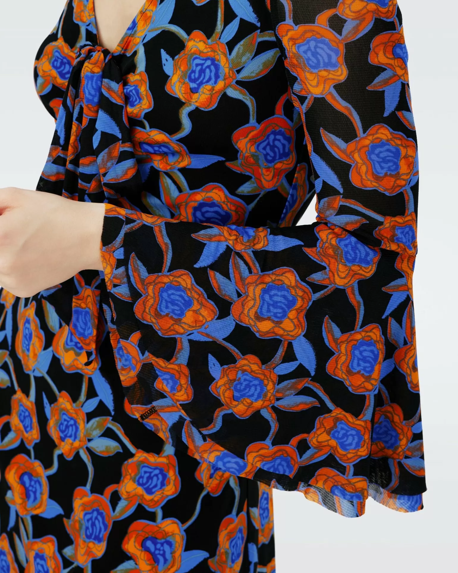 Dvf New Shauna Dress In Oracle Rose Sm Blk Coffee^Diane von Furstenberg Store