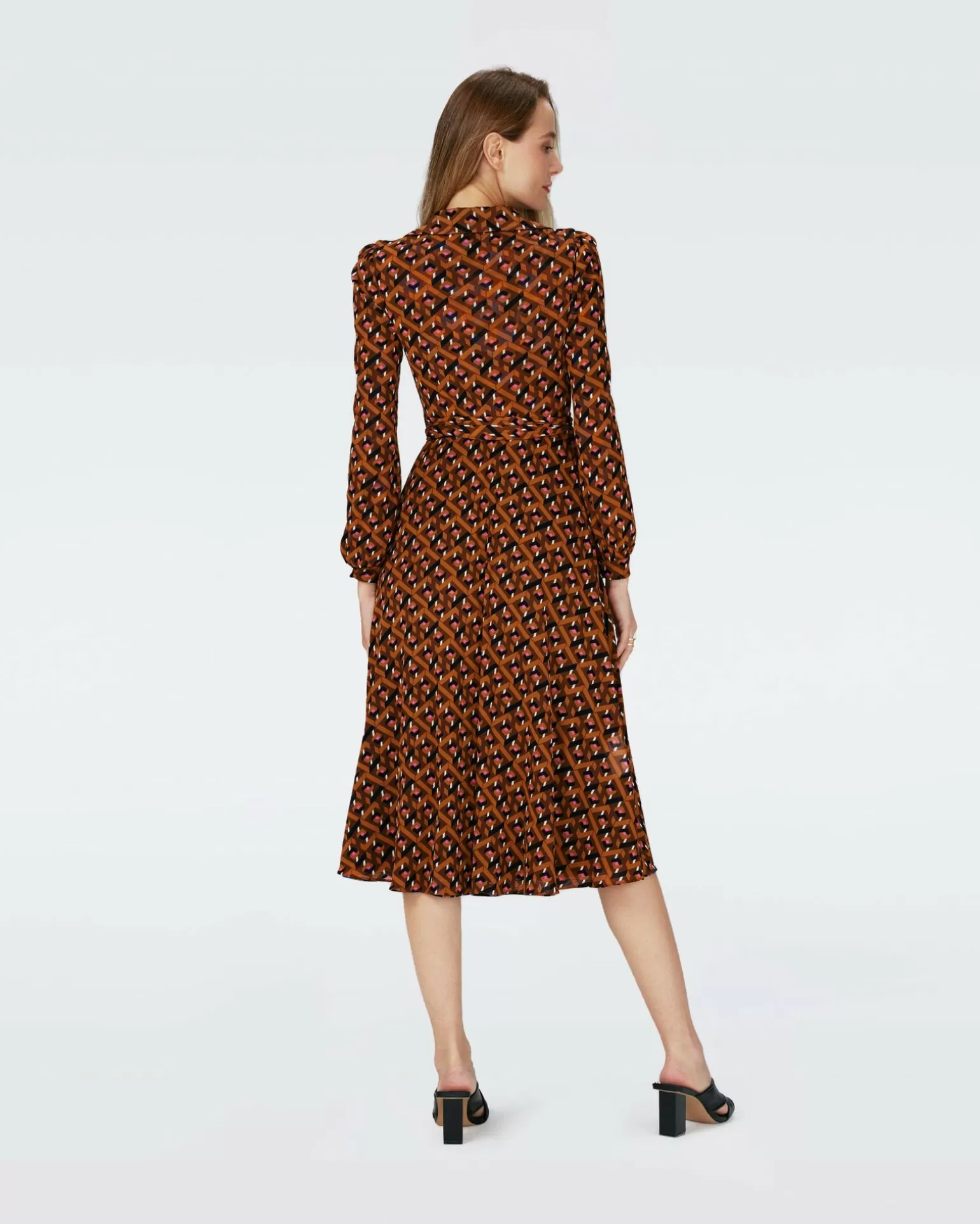 Dvf Phoenix Reversible Dress In Oracle R/Tarot Maze Blk Coffee^Diane von Furstenberg Store