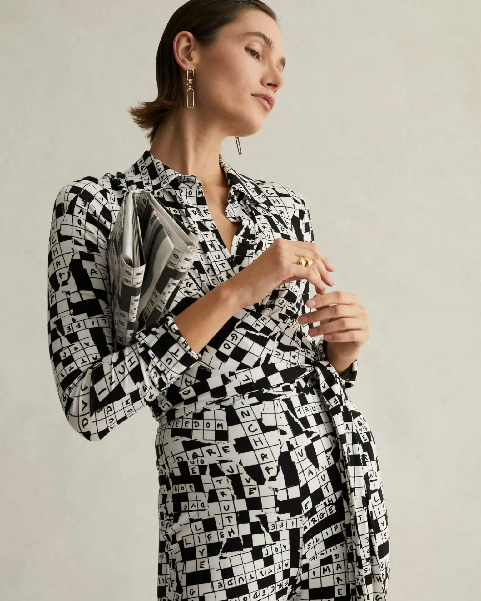 Michelle Jumpsuit In Tiny Dvf 50Th Crossword Ivory^Diane von Furstenberg Best Sale