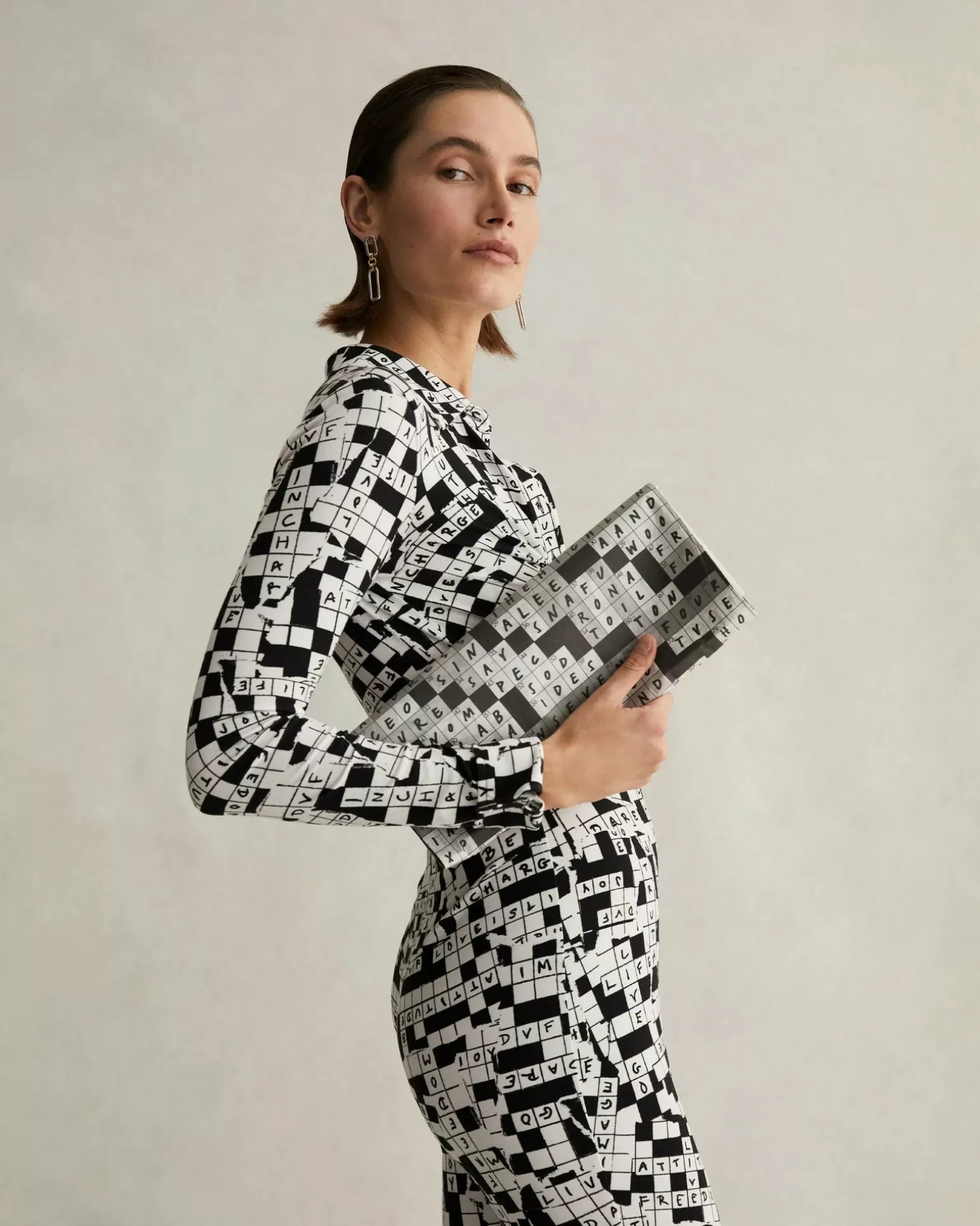 Michelle Jumpsuit In Tiny Dvf 50Th Crossword Ivory^Diane von Furstenberg Best Sale
