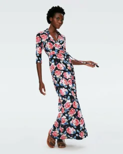 Abigail Silk Jersey Maxi Wrap Dress