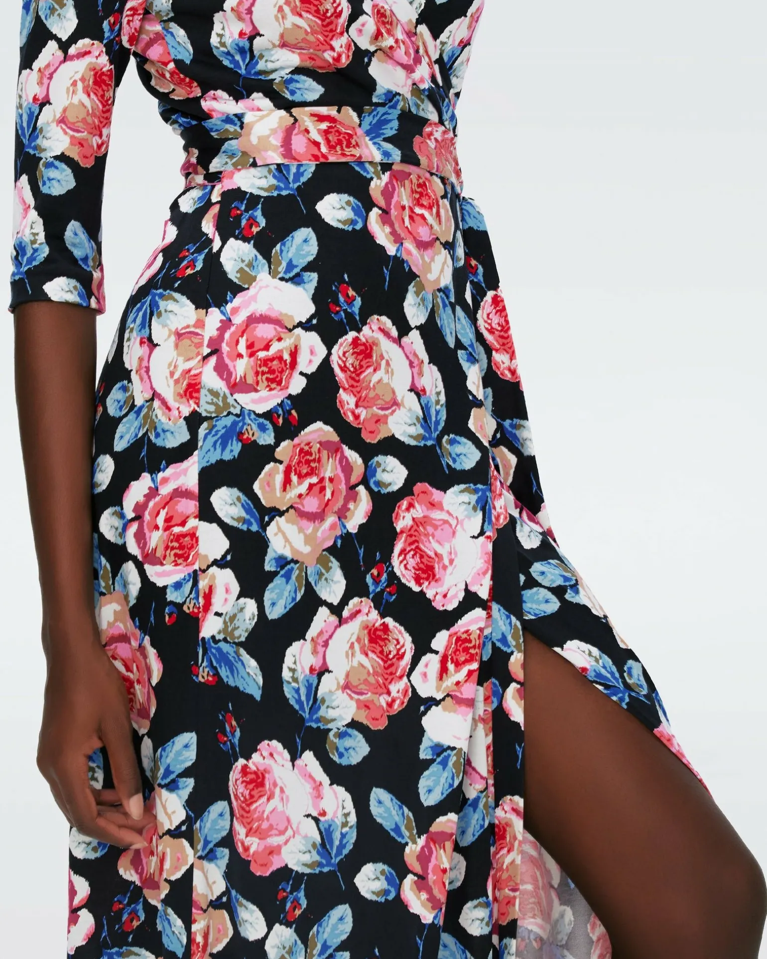 Abigail Silk Jersey Maxi Wrap Dress