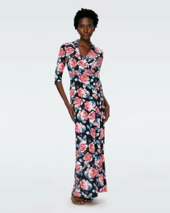Abigail Silk Jersey Maxi Wrap Dress