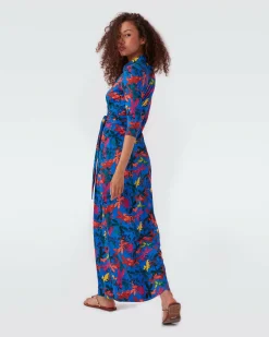 Abigail Silk Jersey Maxi Wrap Dress