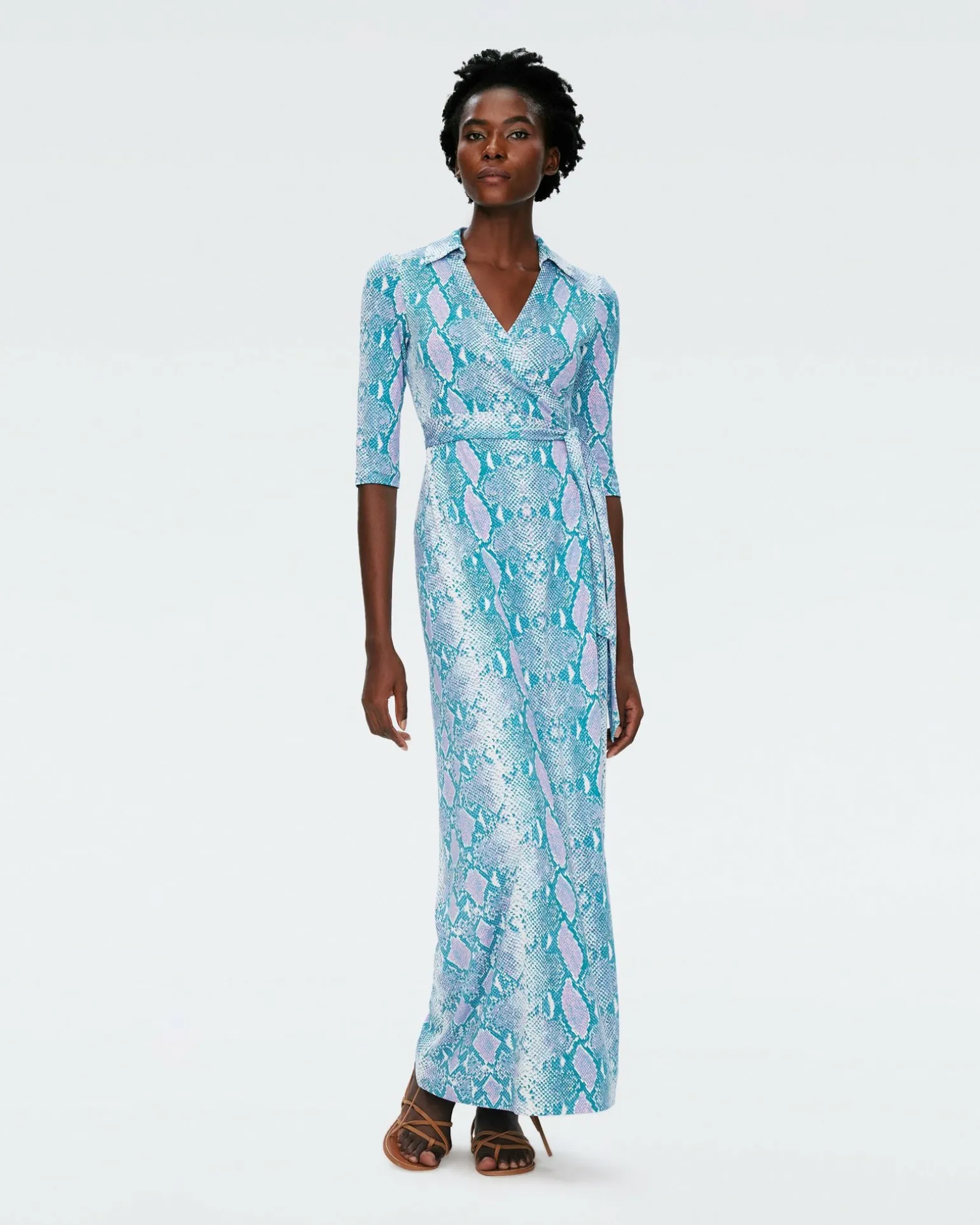 Abigail Silk Jersey Maxi Wrap Dress