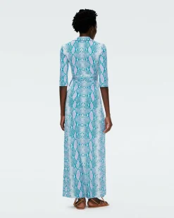 Abigail Silk Jersey Maxi Wrap Dress