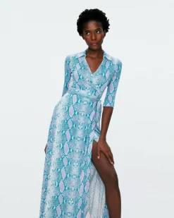 Abigail Silk Jersey Maxi Wrap Dress