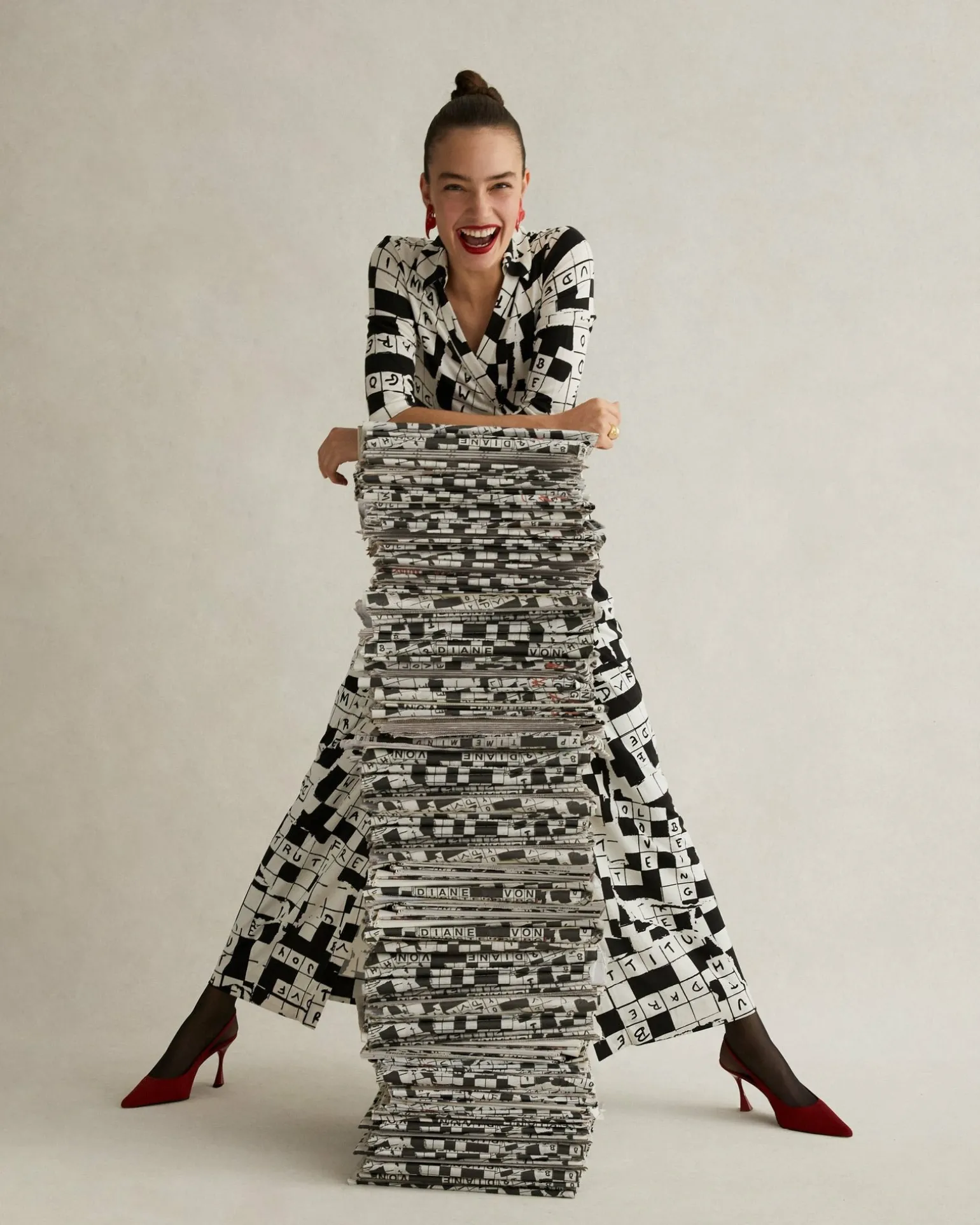 Abigail Silk Jersey Maxi Wrap Dress In Dvf 50Th Crossword Ivory