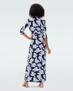 Abigail Silk Jersey Maxi Wrap Dress