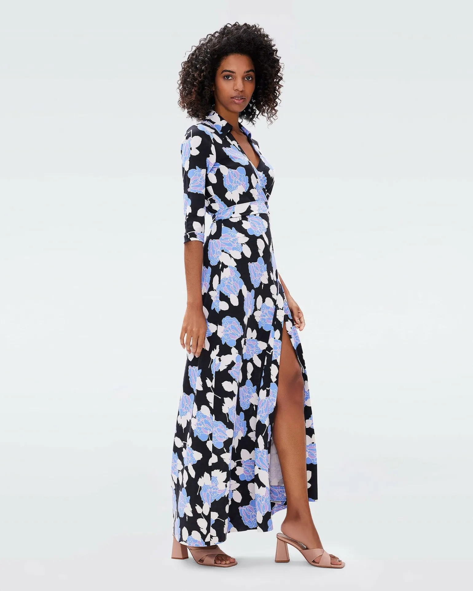 Abigail Silk Jersey Maxi Wrap Dress