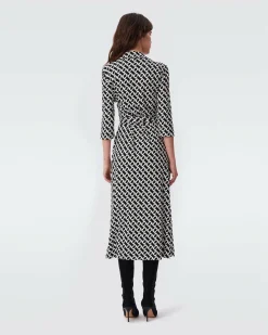 Abigail Silk Jersey Midi Wrap Dress