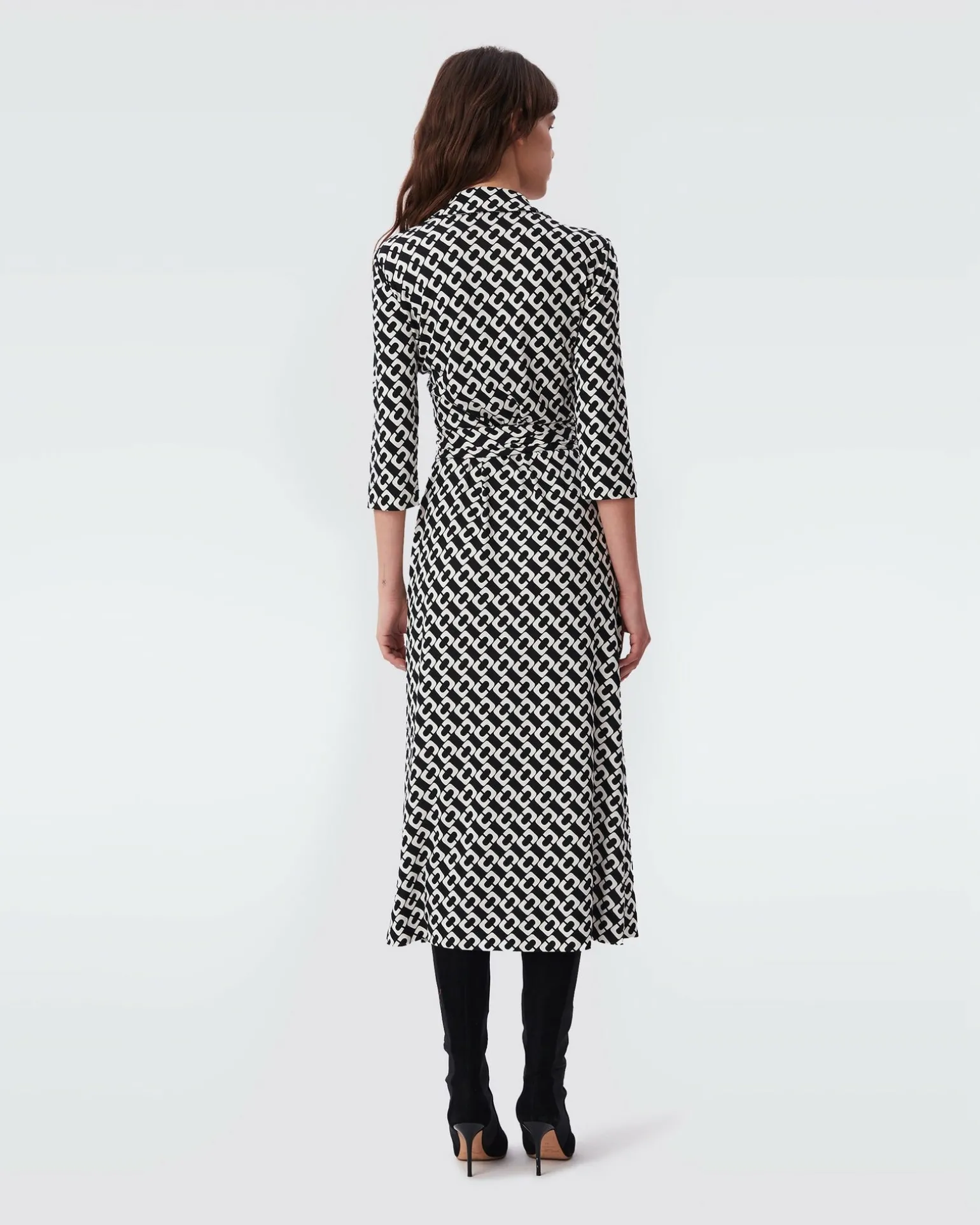 Abigail Silk Jersey Midi Wrap Dress