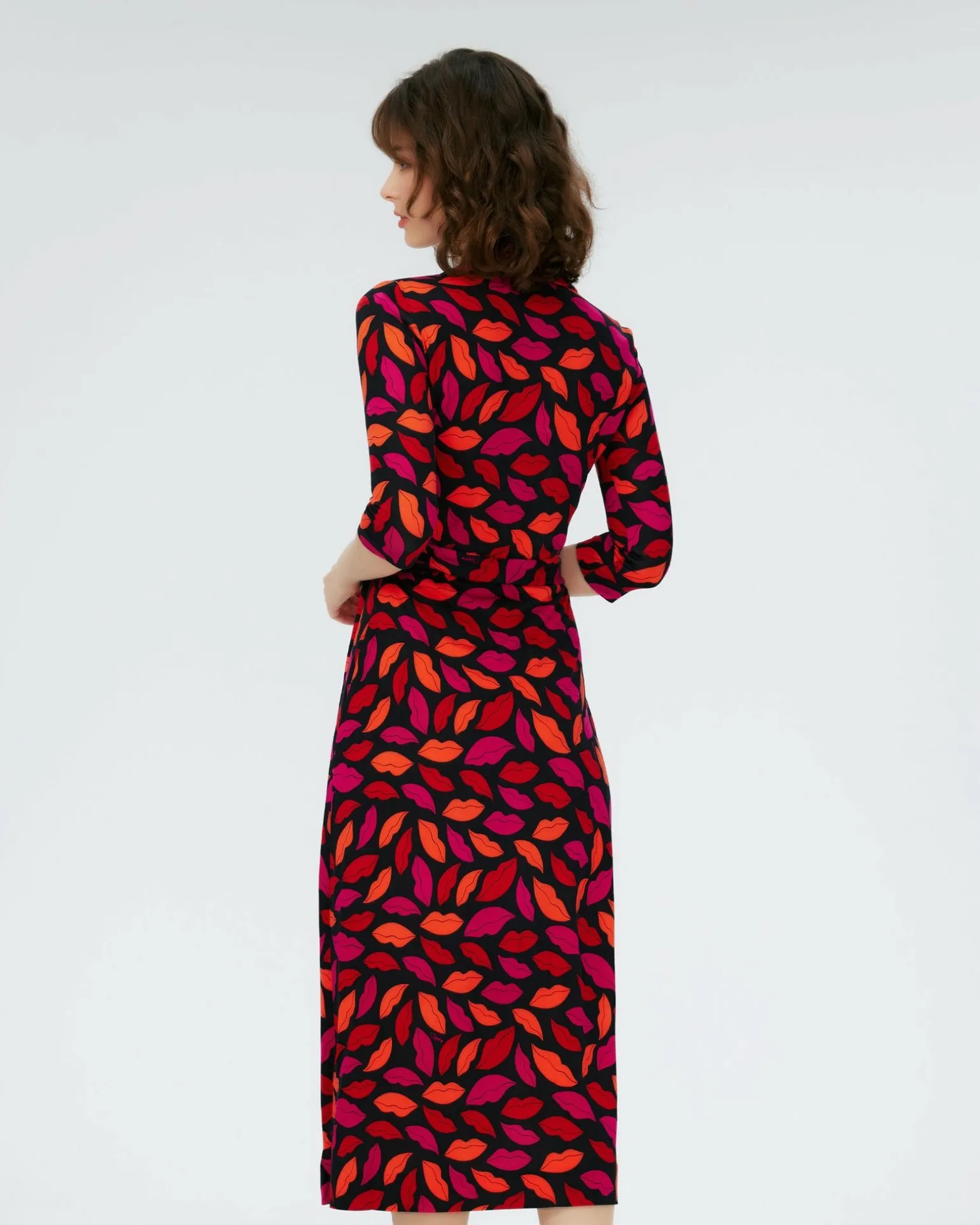 Abigail Silk Jersey Midi Wrap Dress