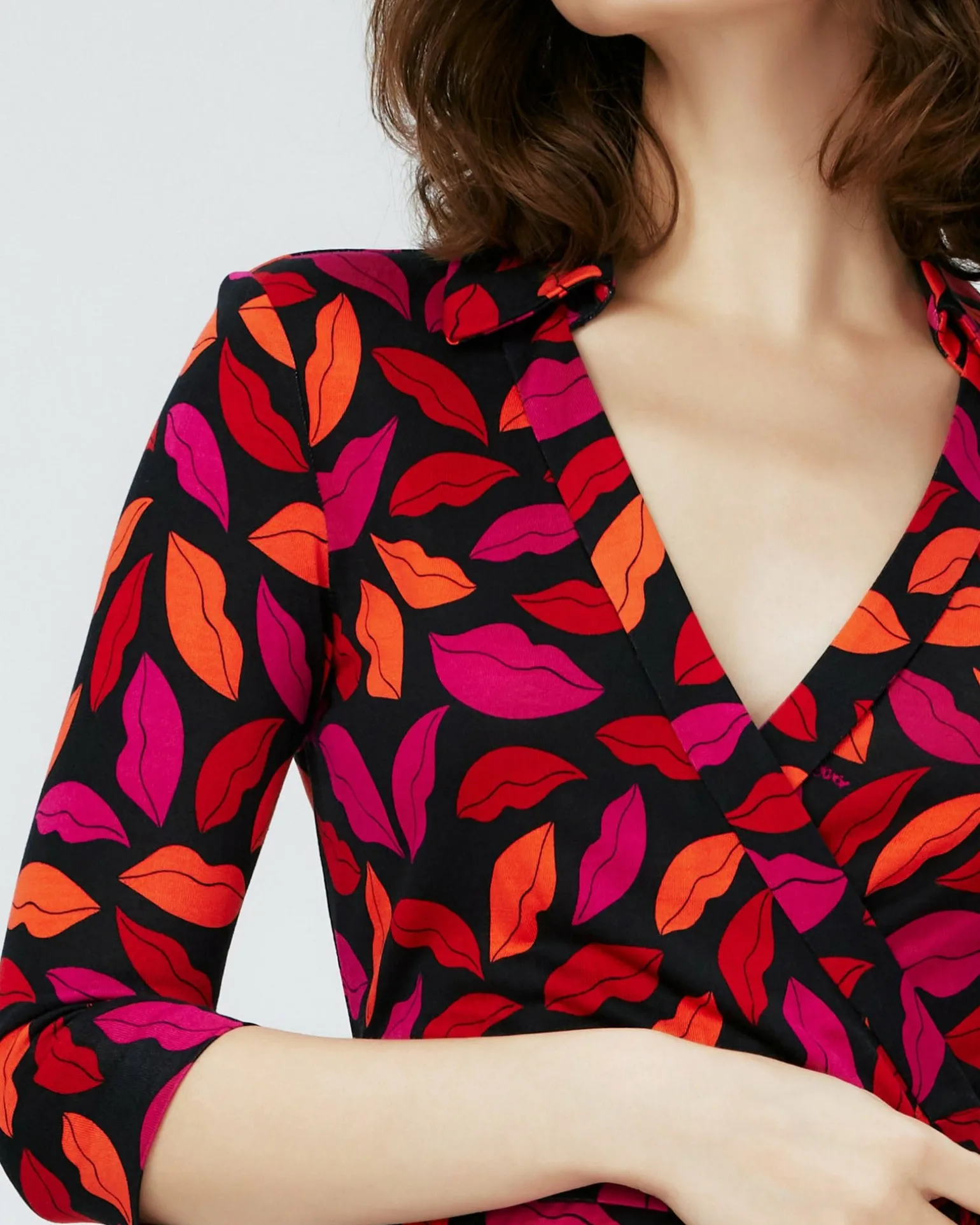 Abigail Silk Jersey Midi Wrap Dress