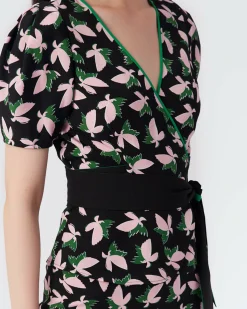 Alexia Cady Wrap Top In Black Metamorphosis