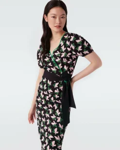 Alexia Cady Wrap Top In Black Metamorphosis