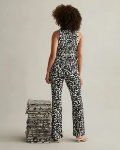 Ariane Top In Tiny Dvf 50Th Crossword Black