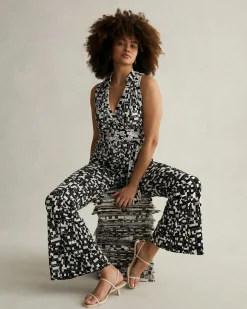 Ariane Top In Tiny Dvf 50Th Crossword Black