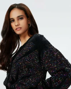 Aridina Sequin Jacquard Cardigan
