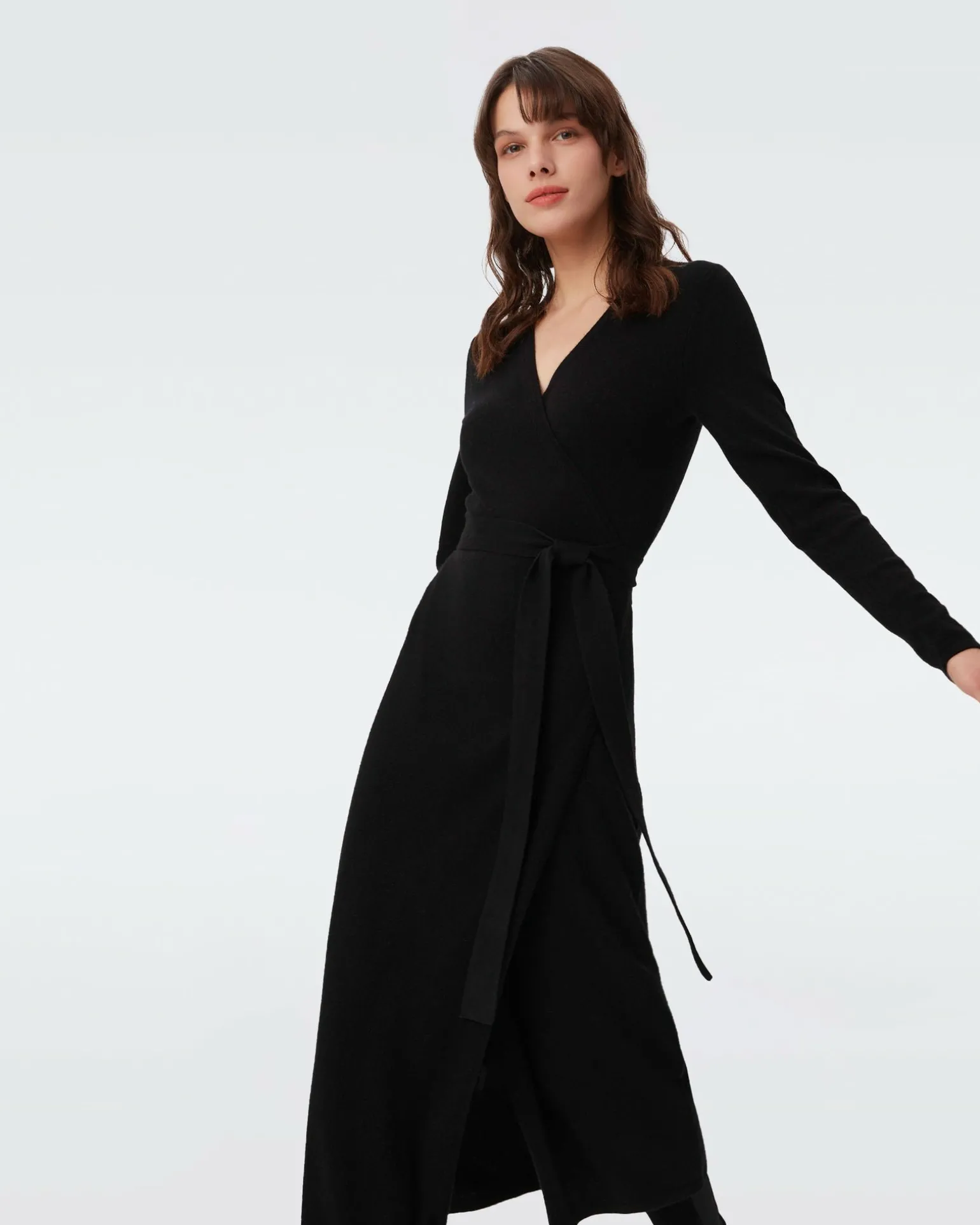 Astrid Wool-Cashmere Wrap Dress