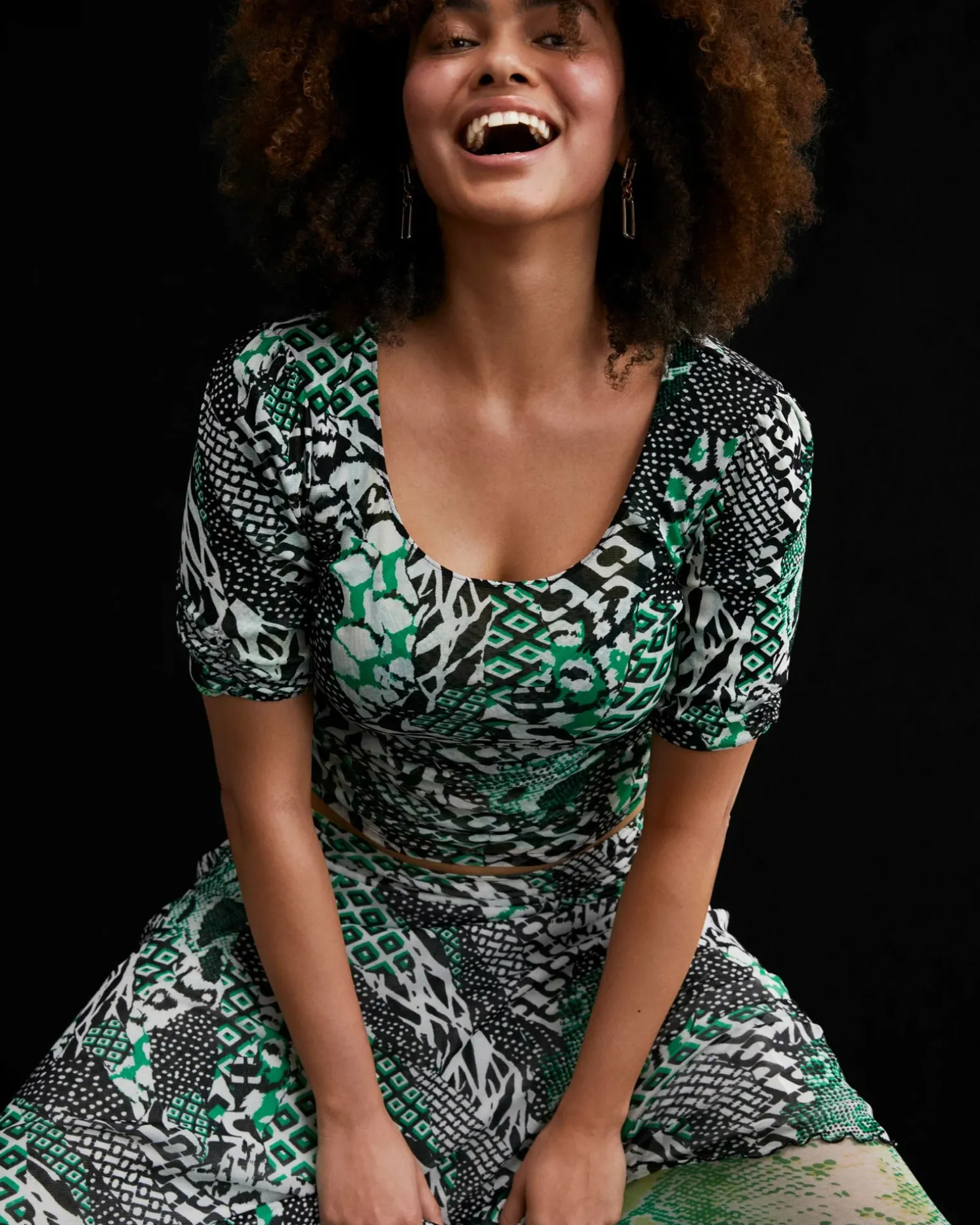 Darlene Reversible Mesh Skirt