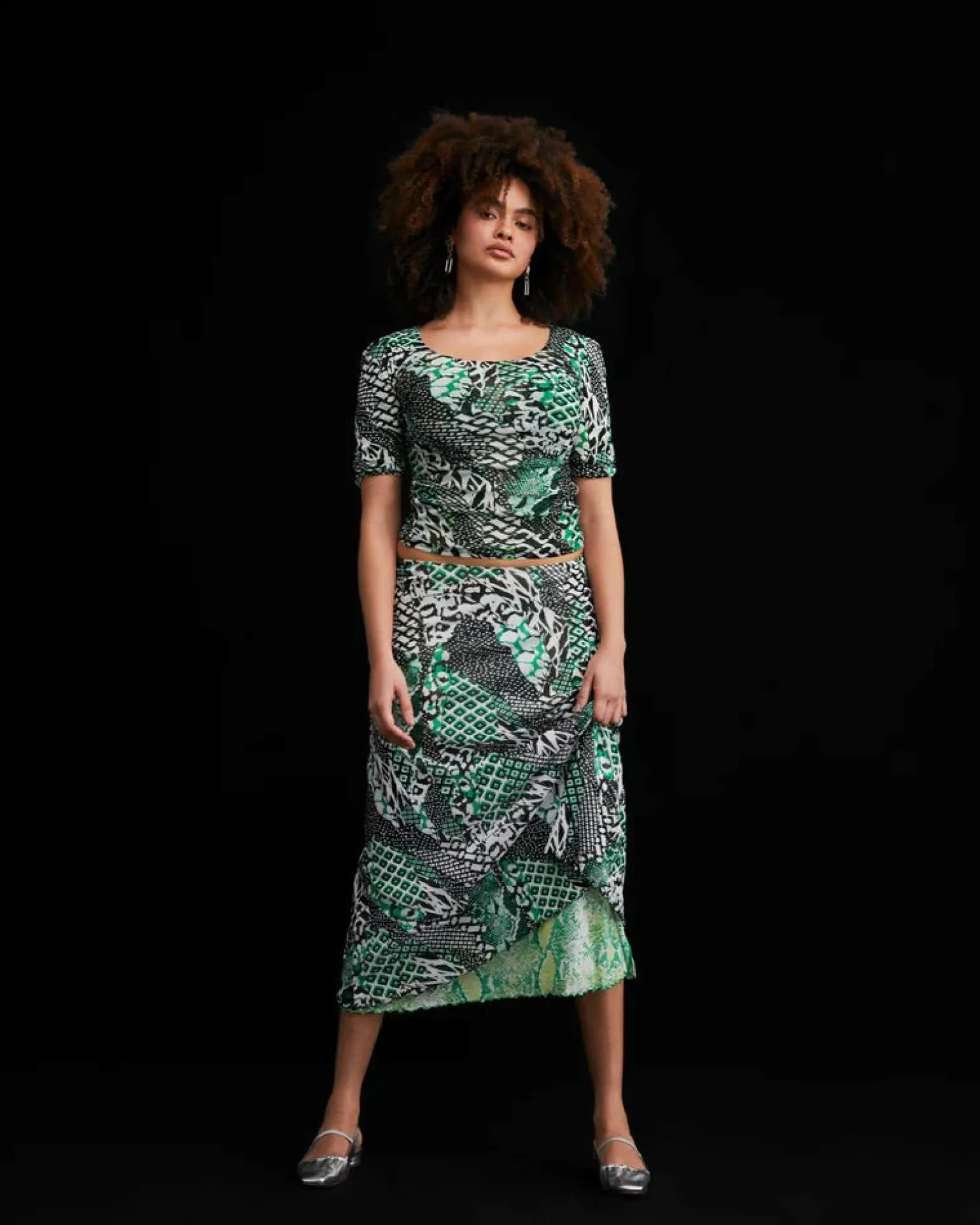 Darlene Reversible Mesh Skirt