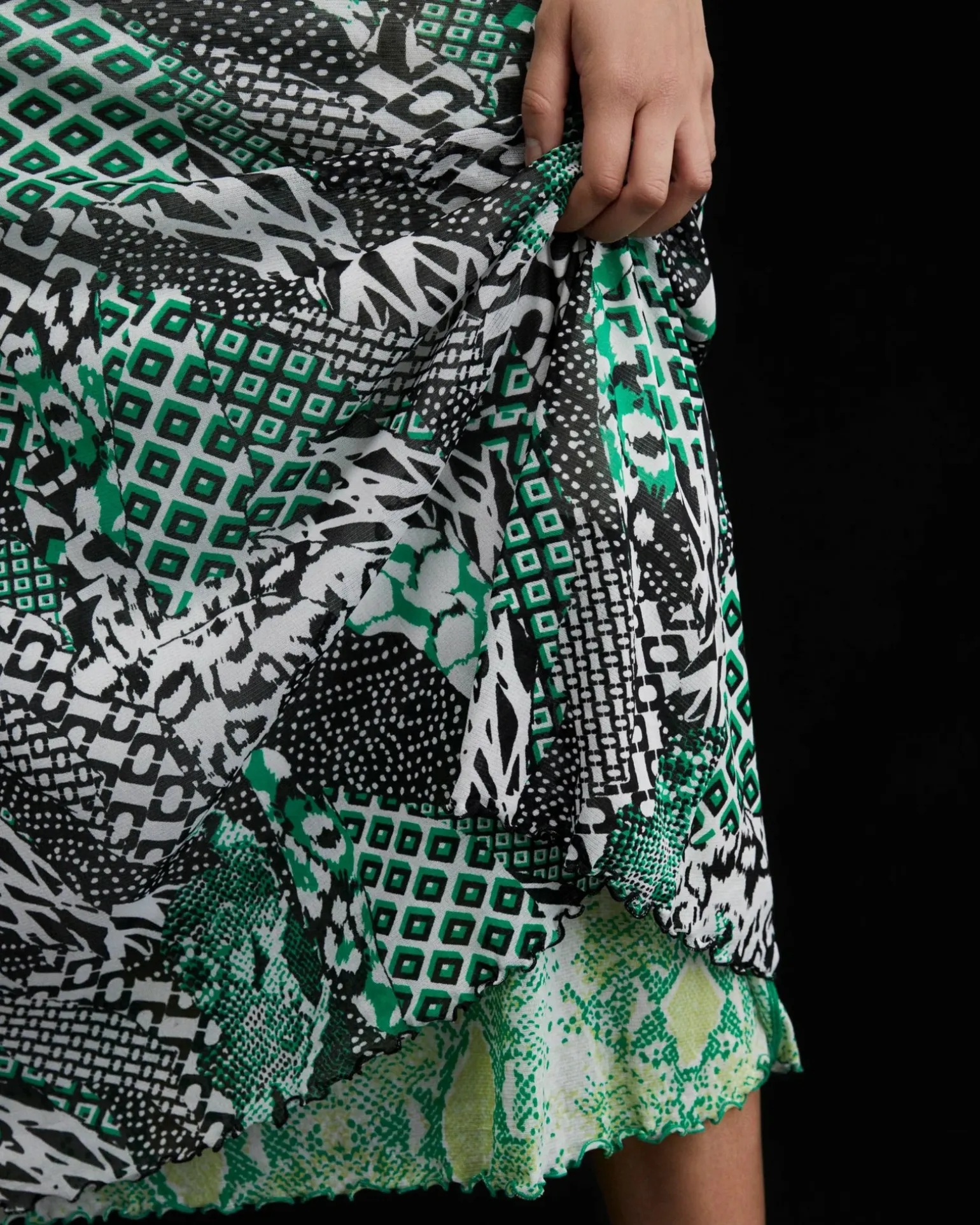 Darlene Reversible Mesh Skirt