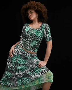 Darlene Reversible Mesh Skirt