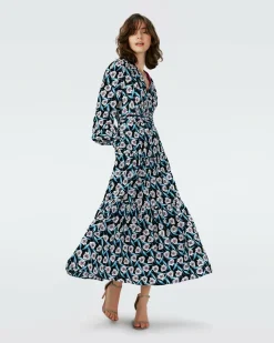 Dvf Gil Dress In Fortune Vine Ivory