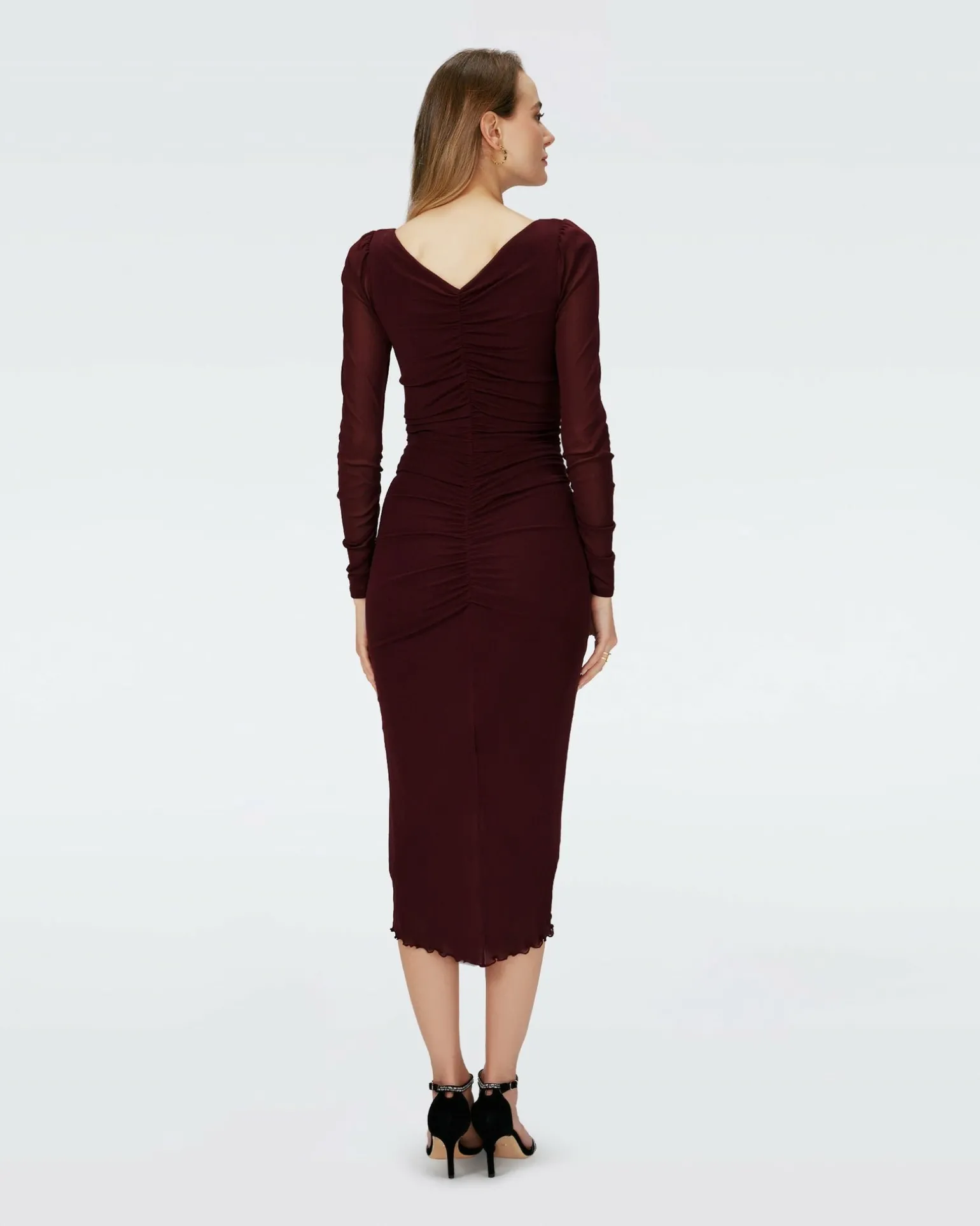 Dvf Gypsy Dress In Wine Pink