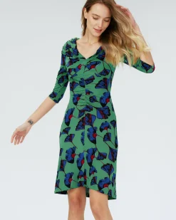 Dvf Jim Dress In Falling Gingko Venus Gn Med