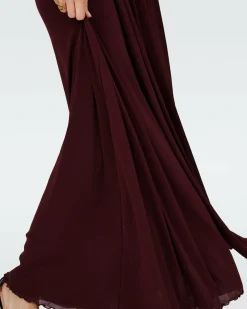 Dvf Marika Dress In Wine Pink