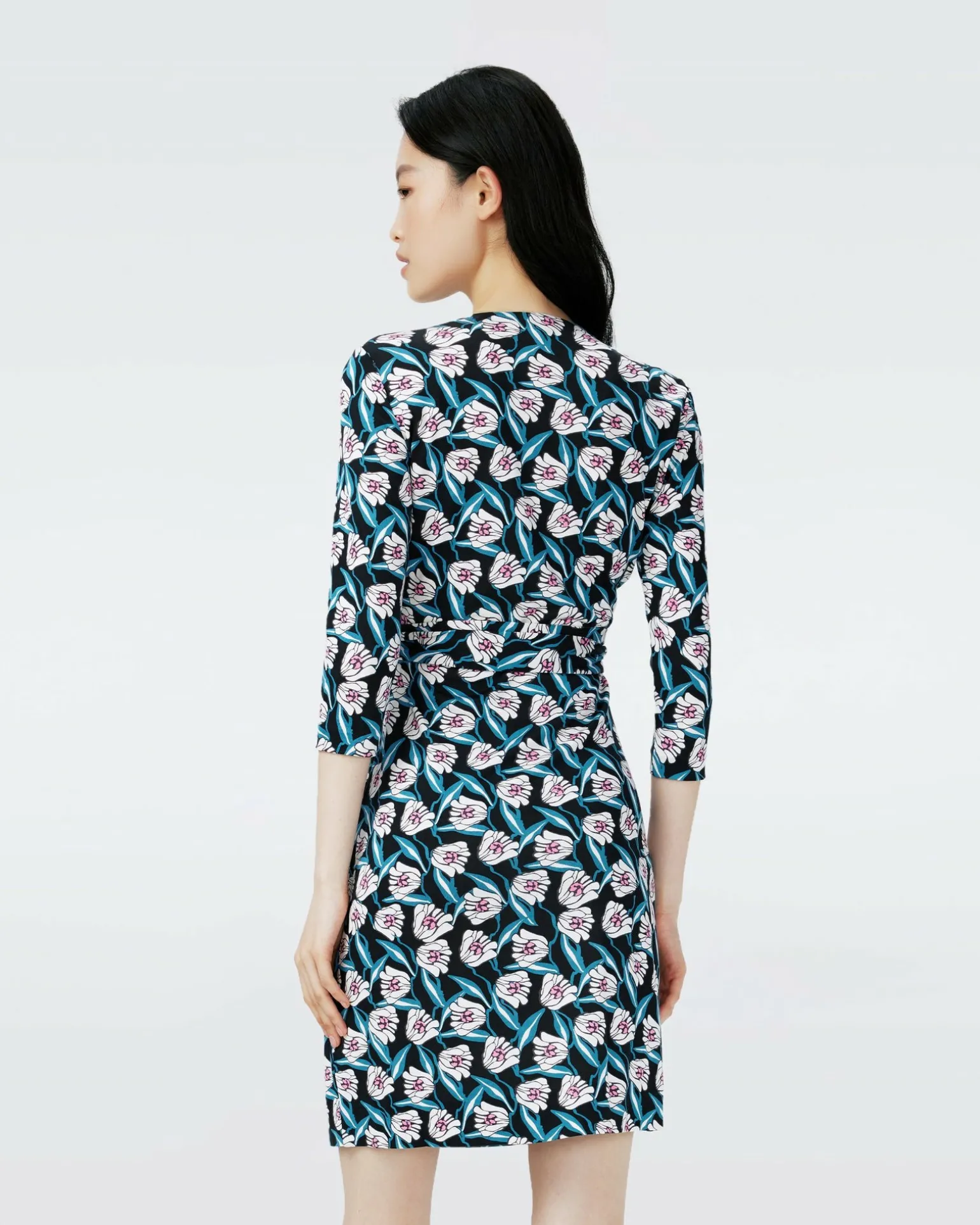 Dvf New Julian Two Dress In Fortune Vine Ivory