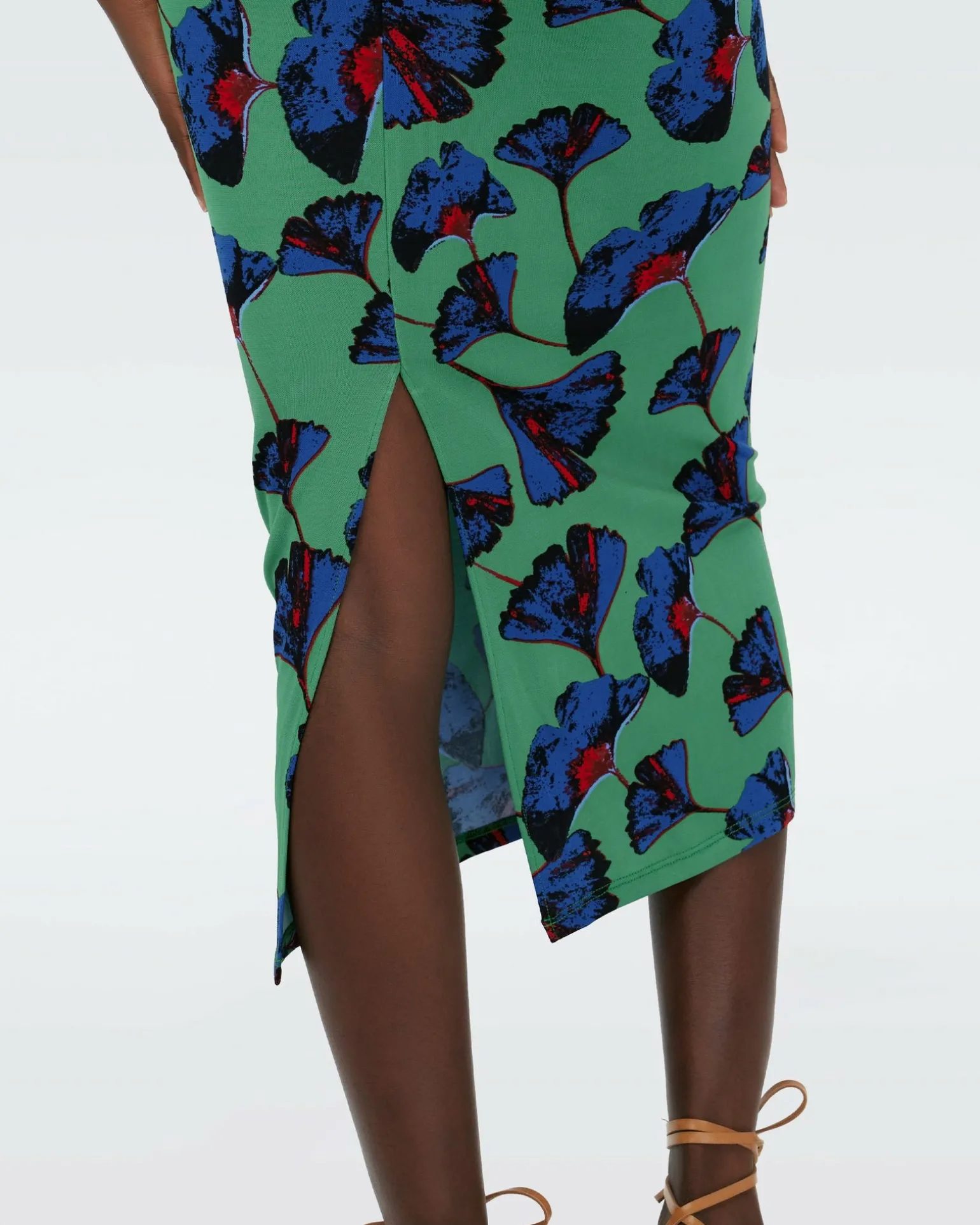 Dvf Valerie Dress In Falling Gingko Venus Gn Lg