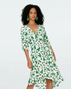 Eloise Faux Wrap Midi Dress