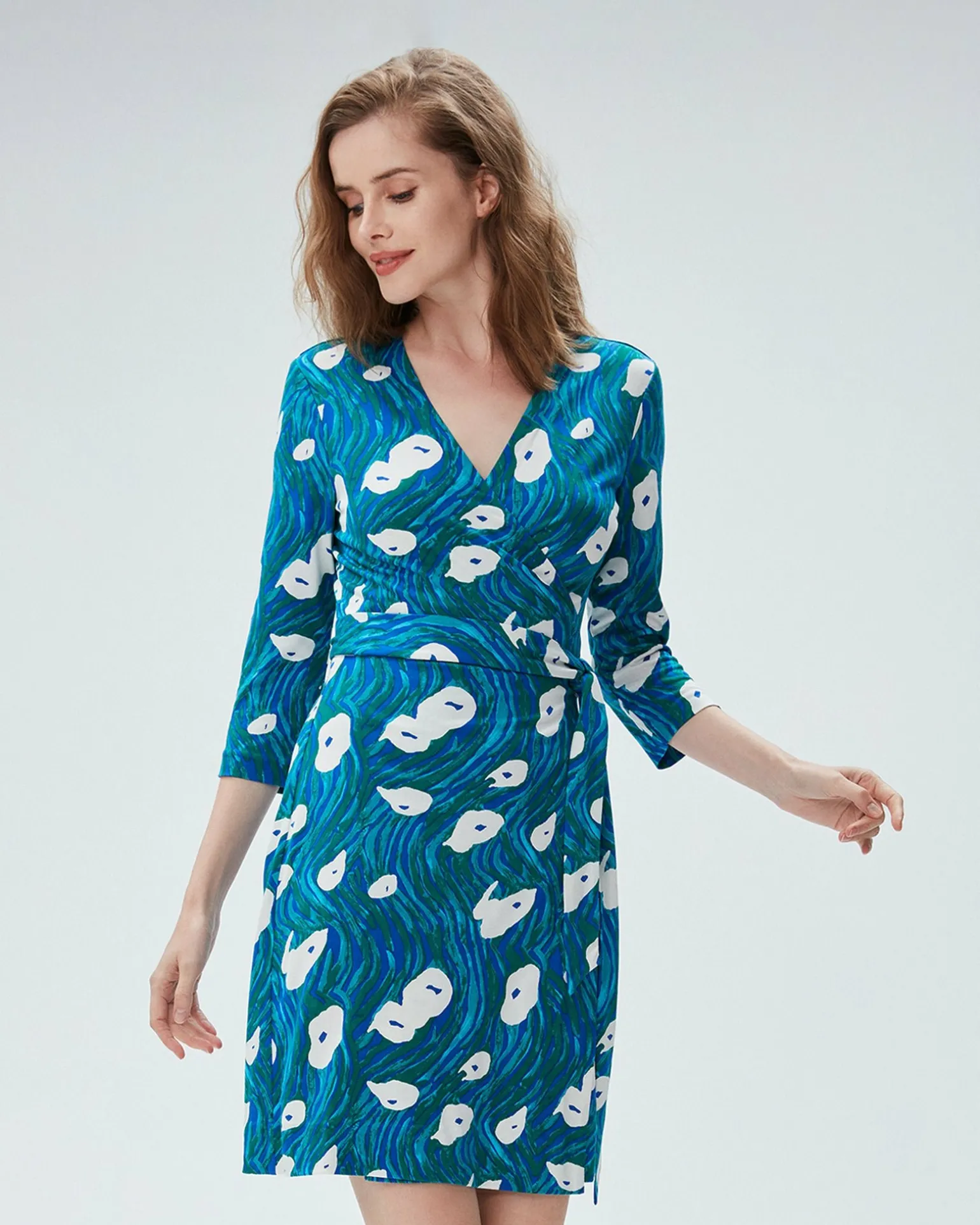 Julian Silk Jersey Wrap Dress