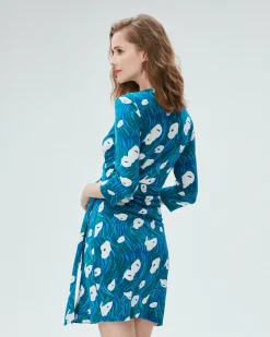 Julian Silk Jersey Wrap Dress