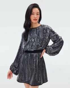 Moana Sequin Mesh Dress
