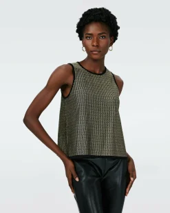 Morgause Metallic Knit Jacquard Top