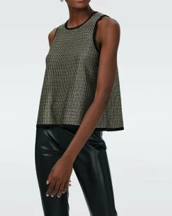 Morgause Metallic Knit Jacquard Top