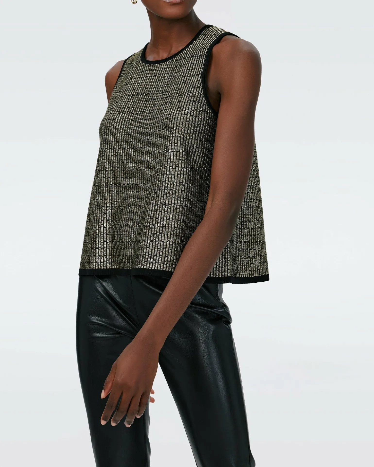 Morgause Metallic Knit Jacquard Top