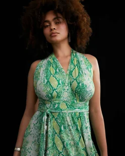 Pia Reversible Mesh Wrap Dress